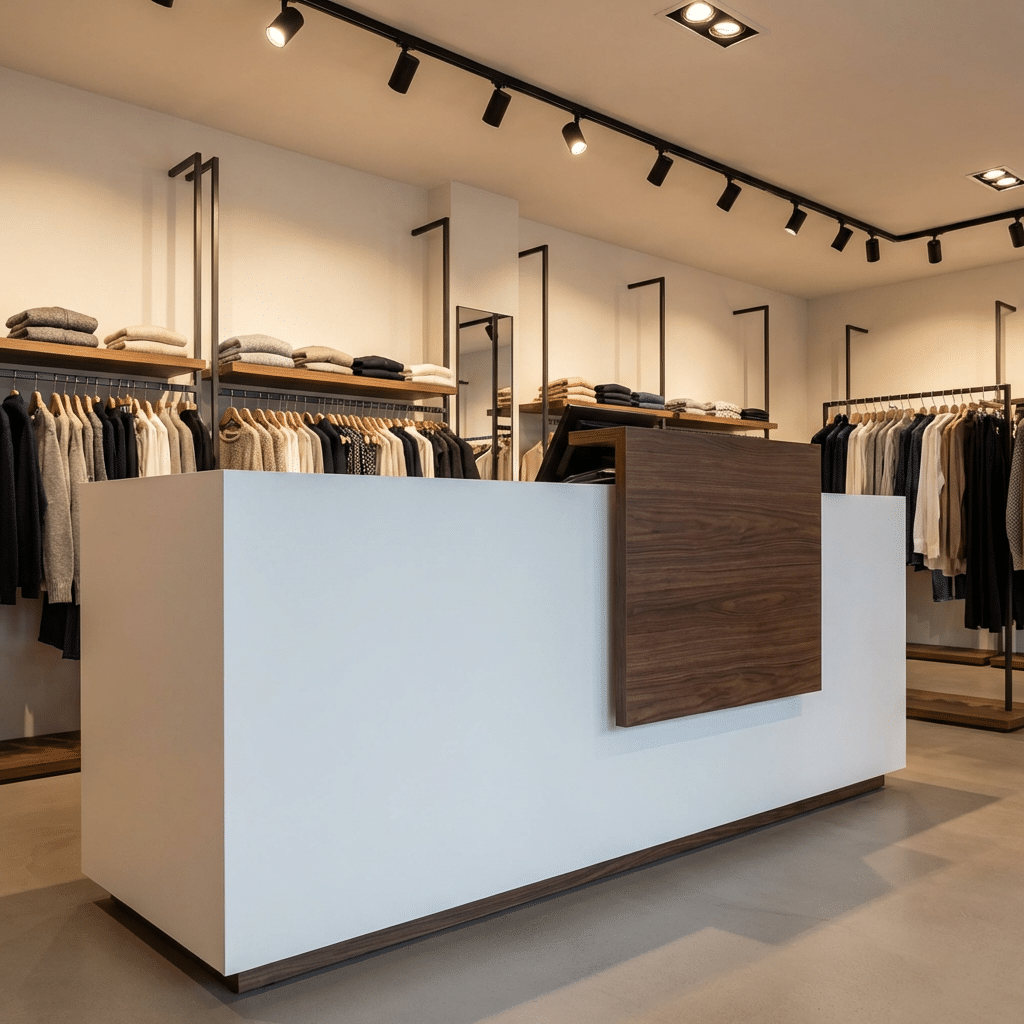 Kassentresen in einer Boutique