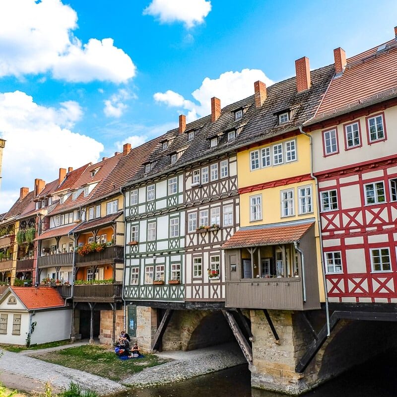 Häuserreihe in Erfurt